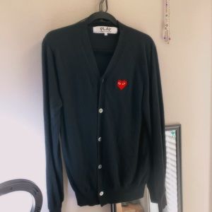 Comme Des Garçons Play embroidered logo cardigan